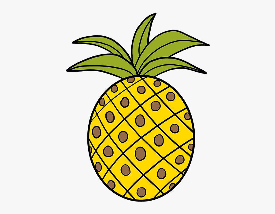 How To Draw A Pineapple - Draw Pineapple, Transparent Clipart