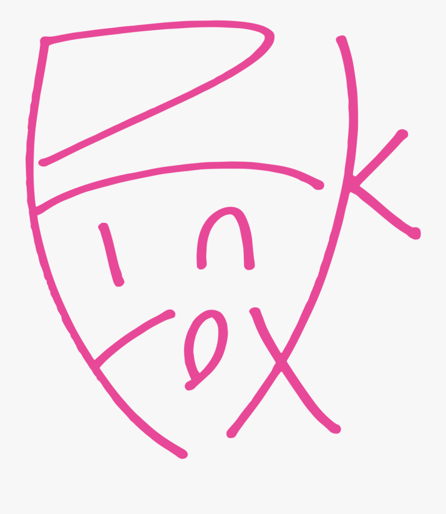 Pink Fox Logo, Transparent Clipart