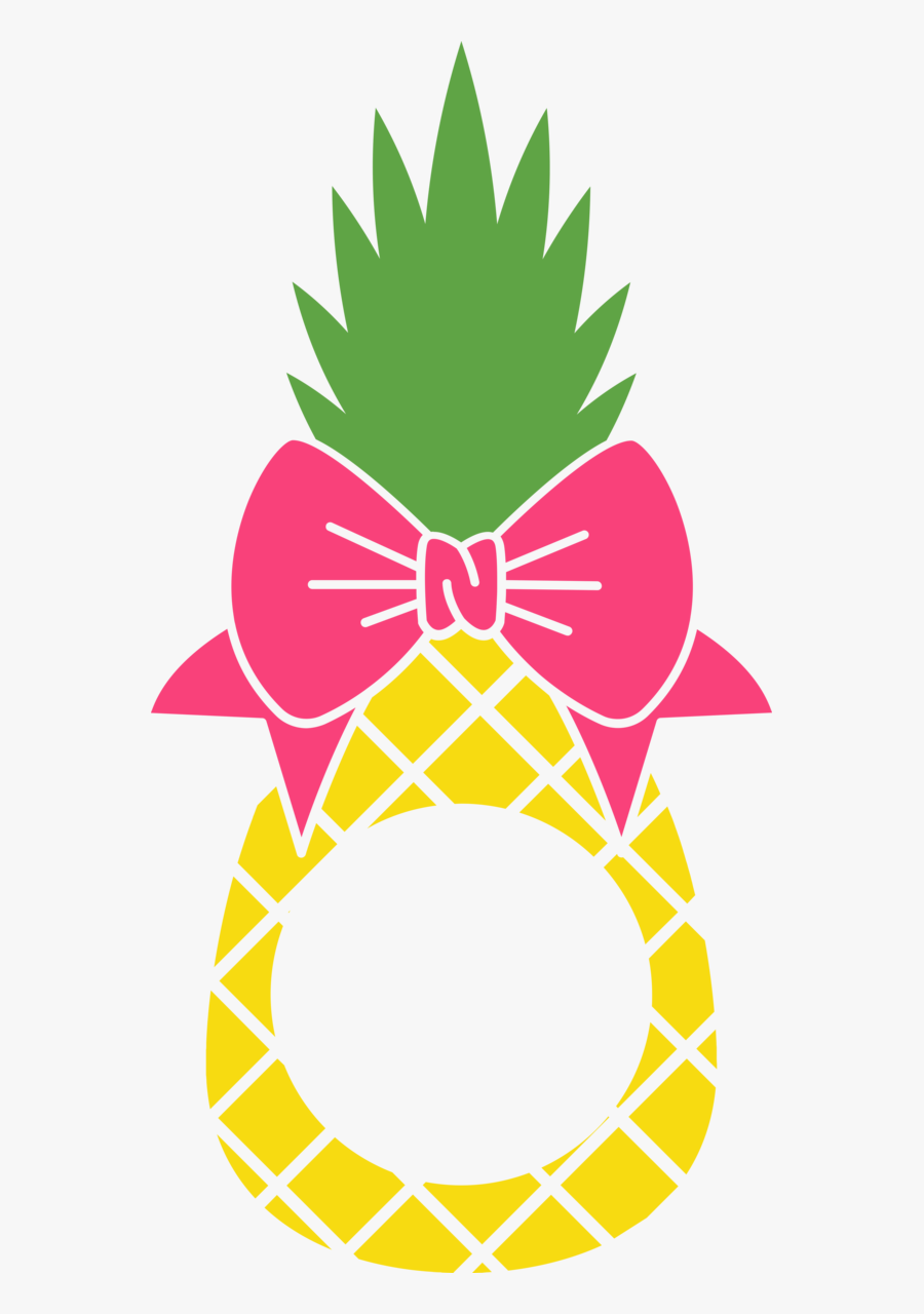 Pineapple Bow Monogram Svg, Transparent Clipart