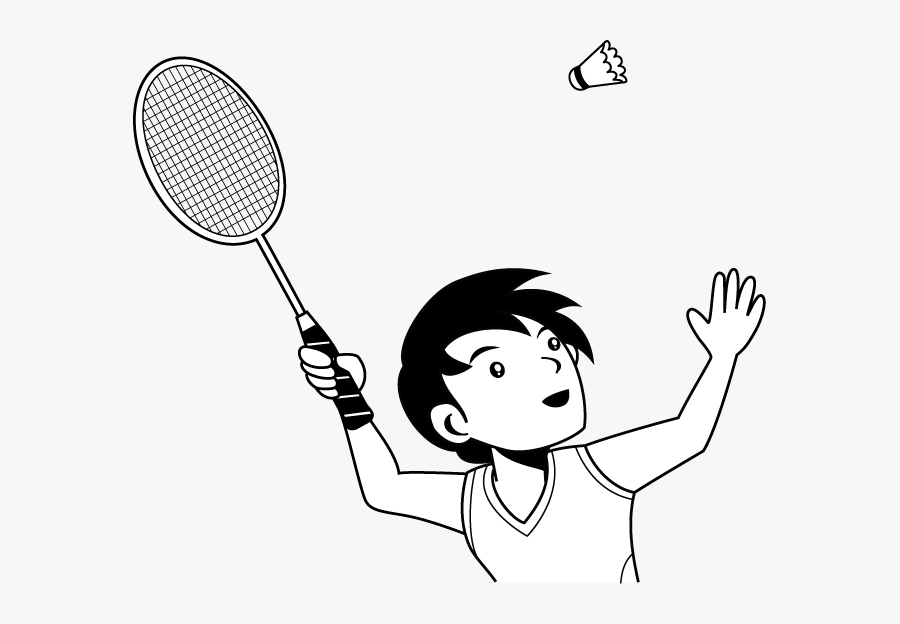 Badminton Clipart Child - Playing Badminton Clip Art, Transparent Clipart