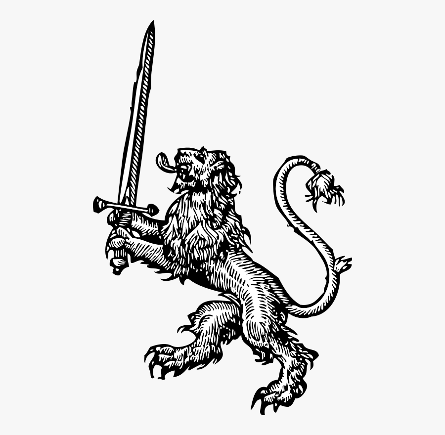 Lion With Sword - Lion With Sword Png, Transparent Clipart