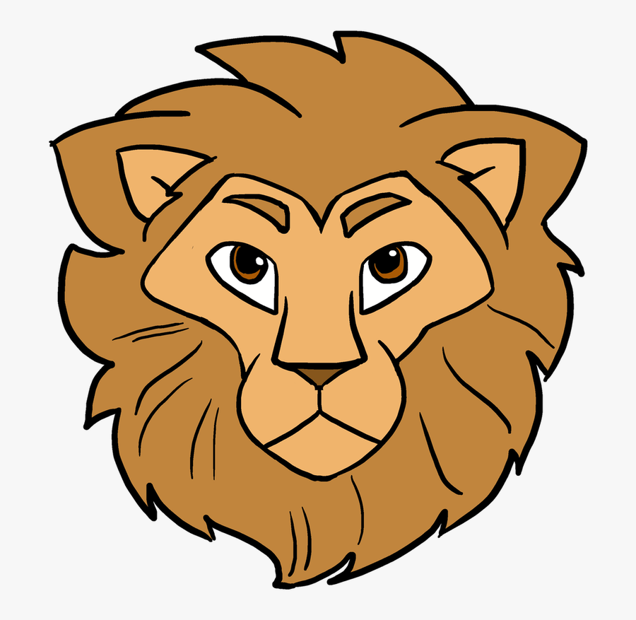 how-to-draw-lion-head-simple-lion-face-drawing-free-transparent