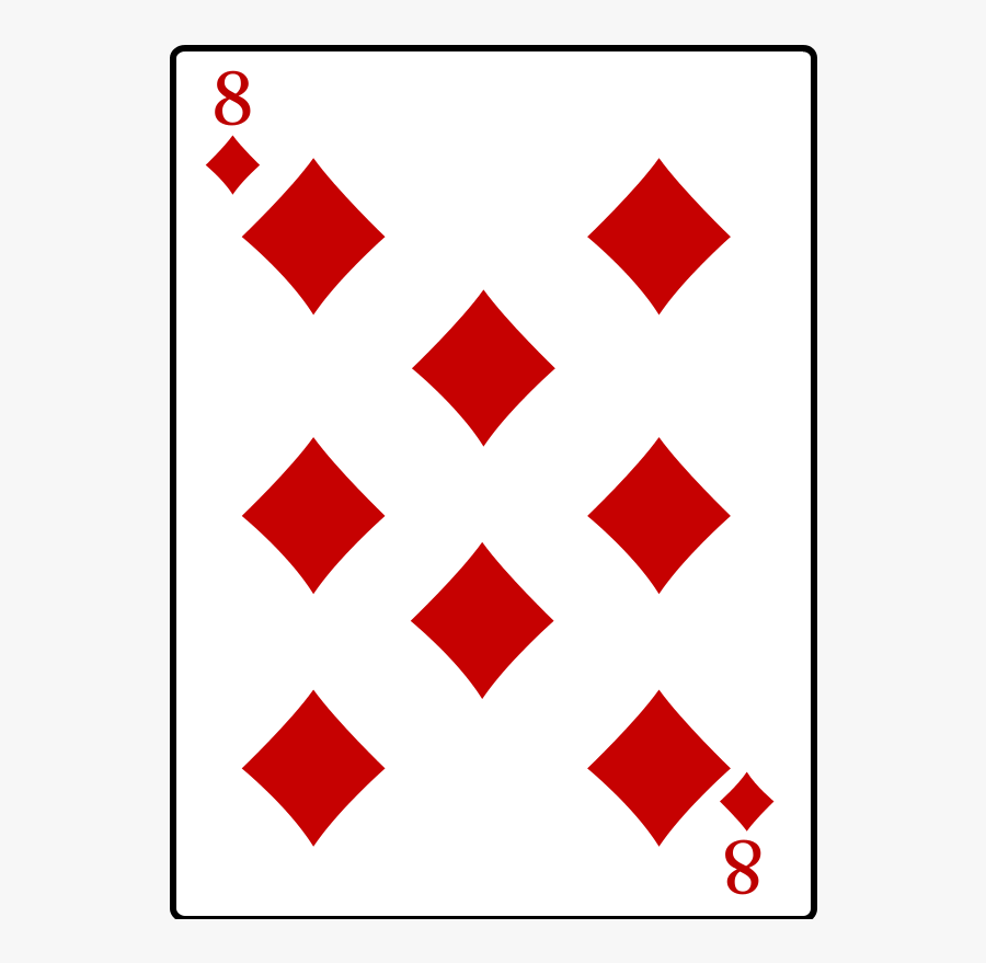 8 Of Diamonds - 5 Diamonds Clip Art, Transparent Clipart