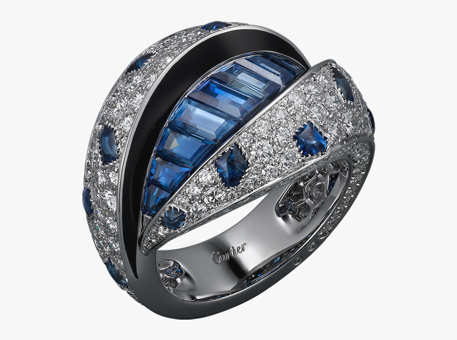 Ring With Blue Diamonds Png Clipart - Sapphire, Transparent Clipart