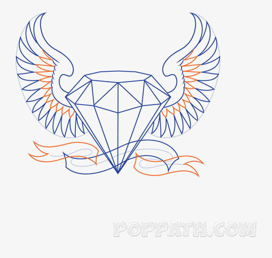 How To Draw A - Tattoo Diamond Draw, Transparent Clipart