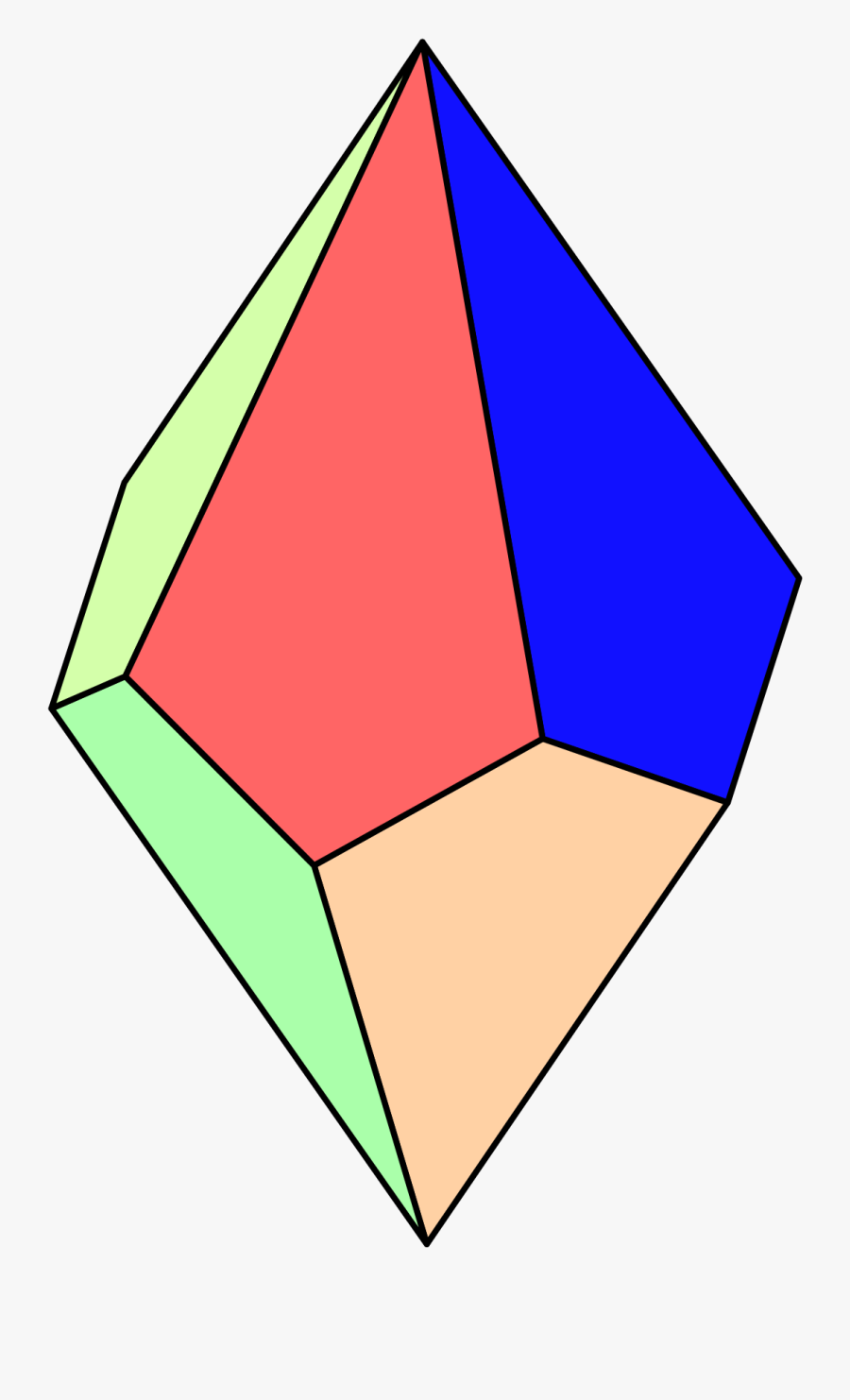 Transparent Shapes Clip Art - Pentagonal Trapezohedron, Transparent Clipart