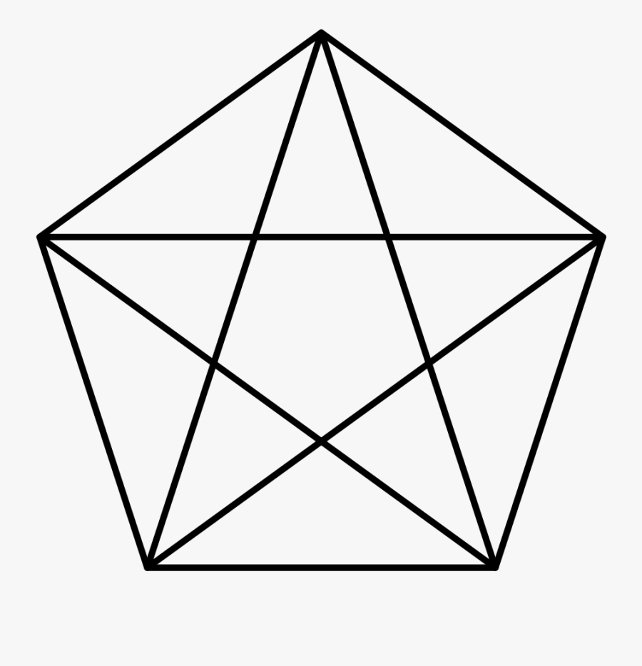 File - Pentagram Pentagon - Svg - Pentagon With Star - Pentagram In Pentagon, Transparent Clipart