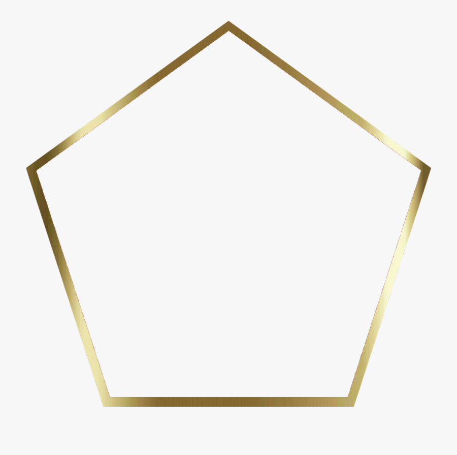 Pentágono Pentagon Gold Golden Ouro Dourado Vetor Vecto - Gold Pentagon Png, Transparent Clipart