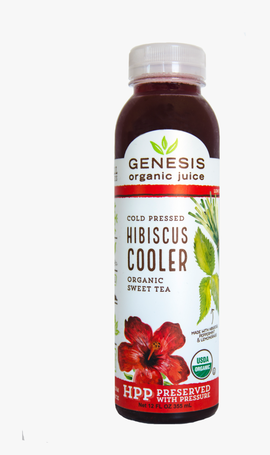 Juice Clipart Mixer - Genesis Organic Hibiscus Cooler Tea, Transparent Clipart