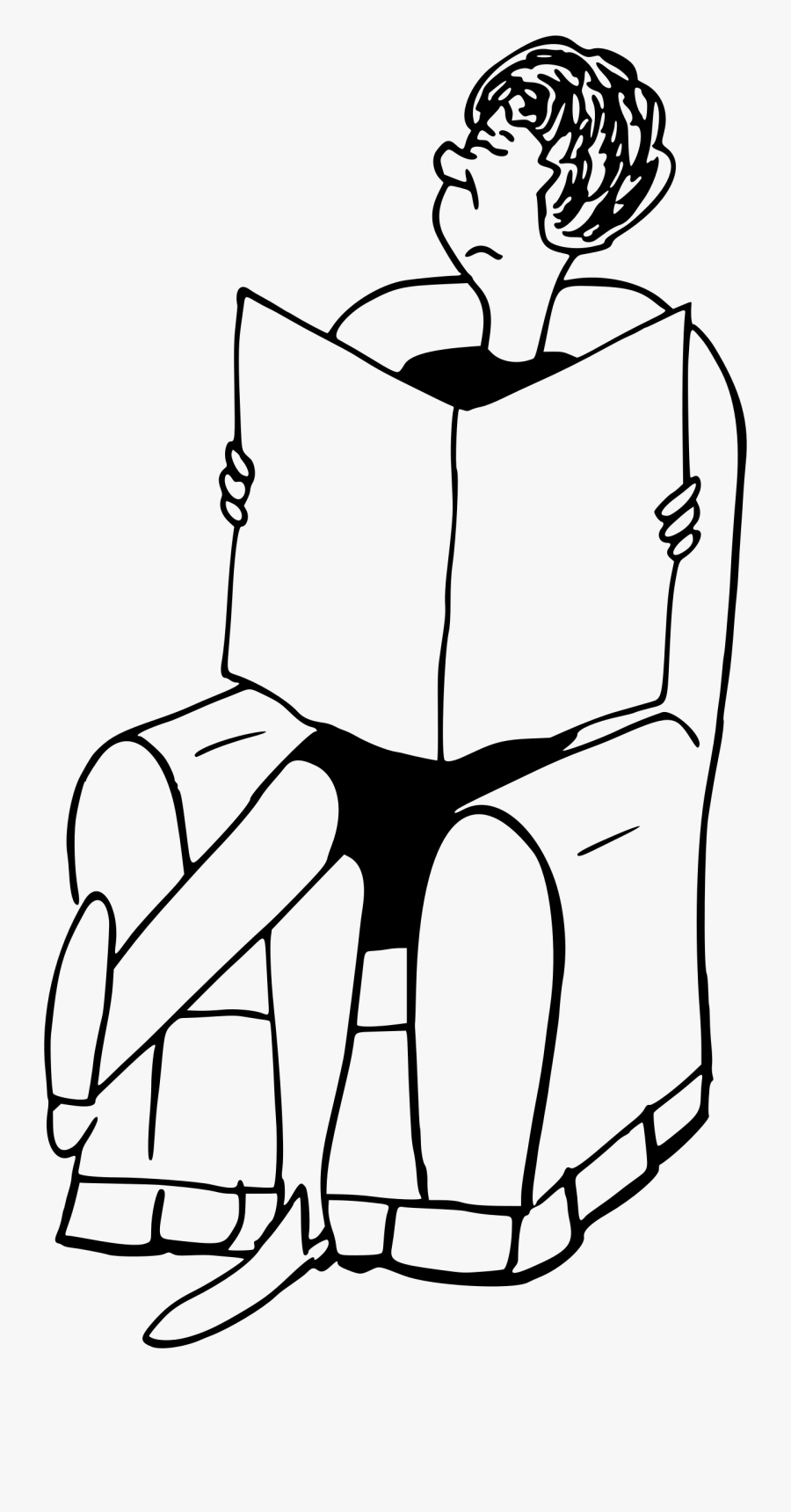 Woman In Armchair Clip Arts - Gambar Sketsa Orang Duduk Di Kursi, Transparent Clipart
