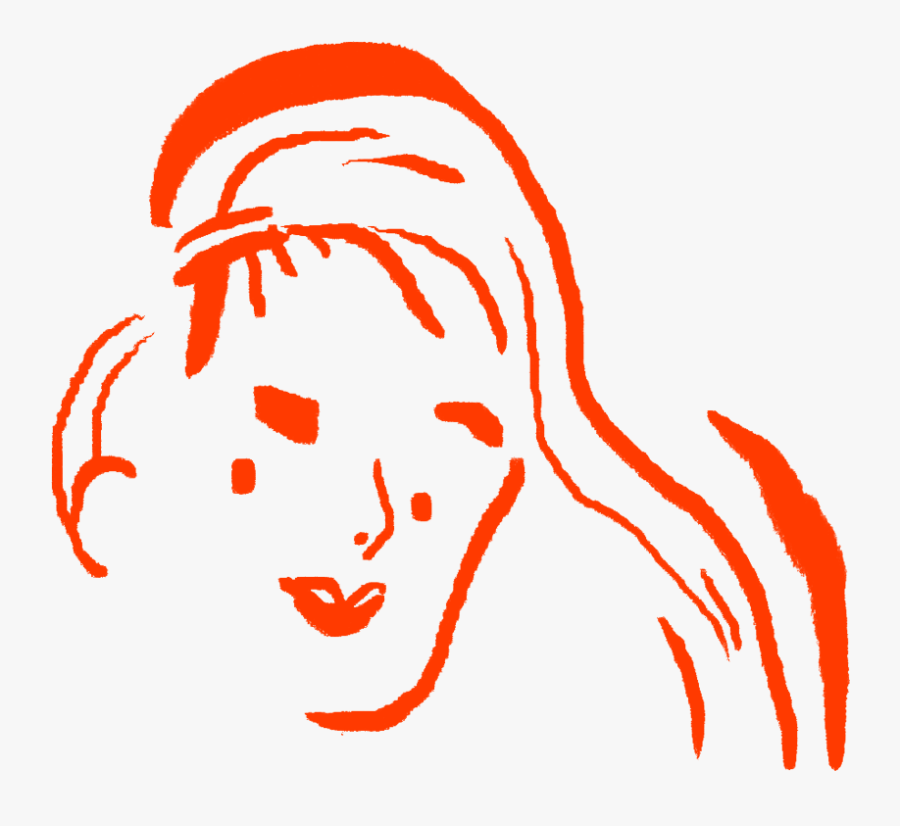 Woman"s Long Layer Hair Cut Clipart , Png Download - Illustration, Transparent Clipart