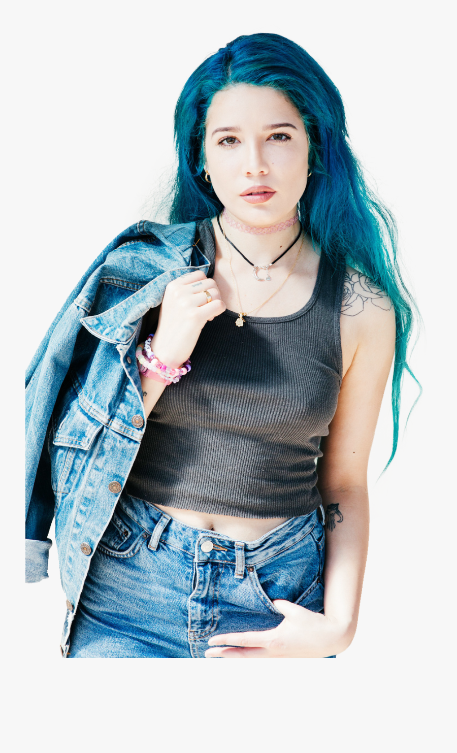 Clip Art Halsey Long Hair - Halsey Png, Transparent Clipart