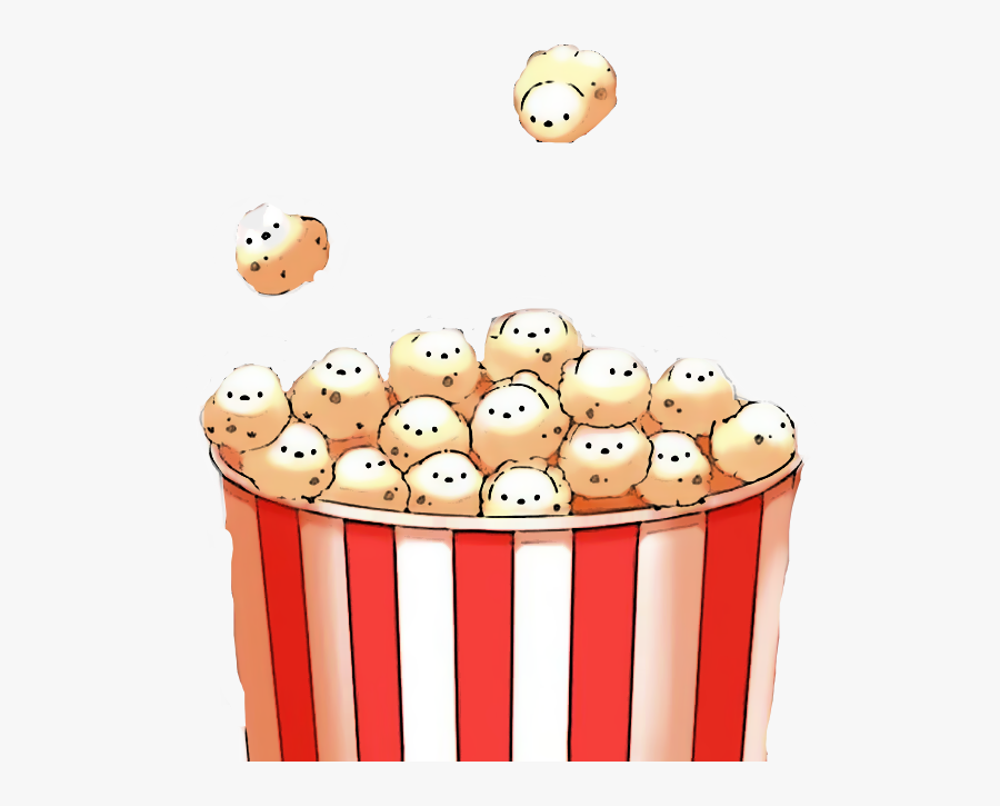 #popcorn #sticker #kawaii #cartoonizer #vote #chibi - Cartoon Cute Kawaii Popcorn, Transparent Clipart