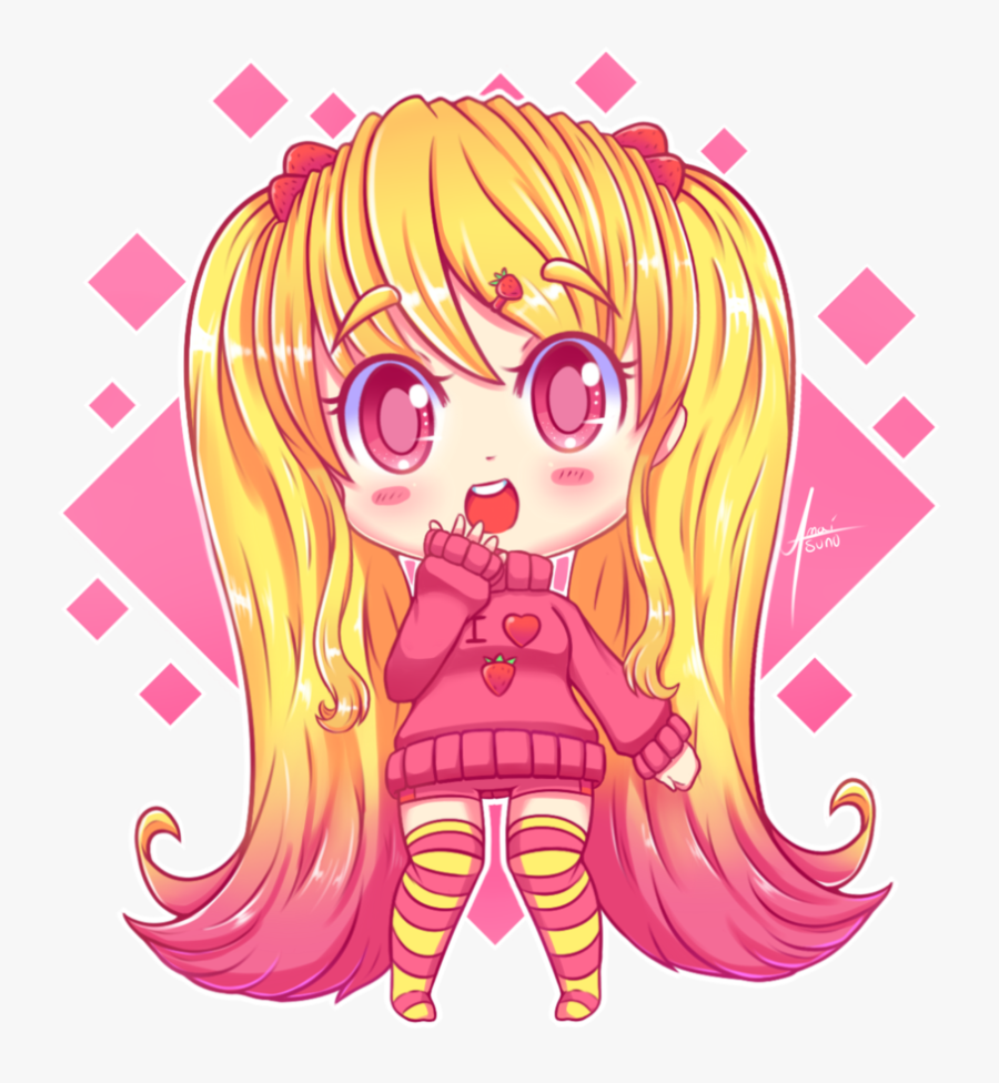 Lola By Amaitsuno - Chibi Blonde Anime Girls, Transparent Clipart