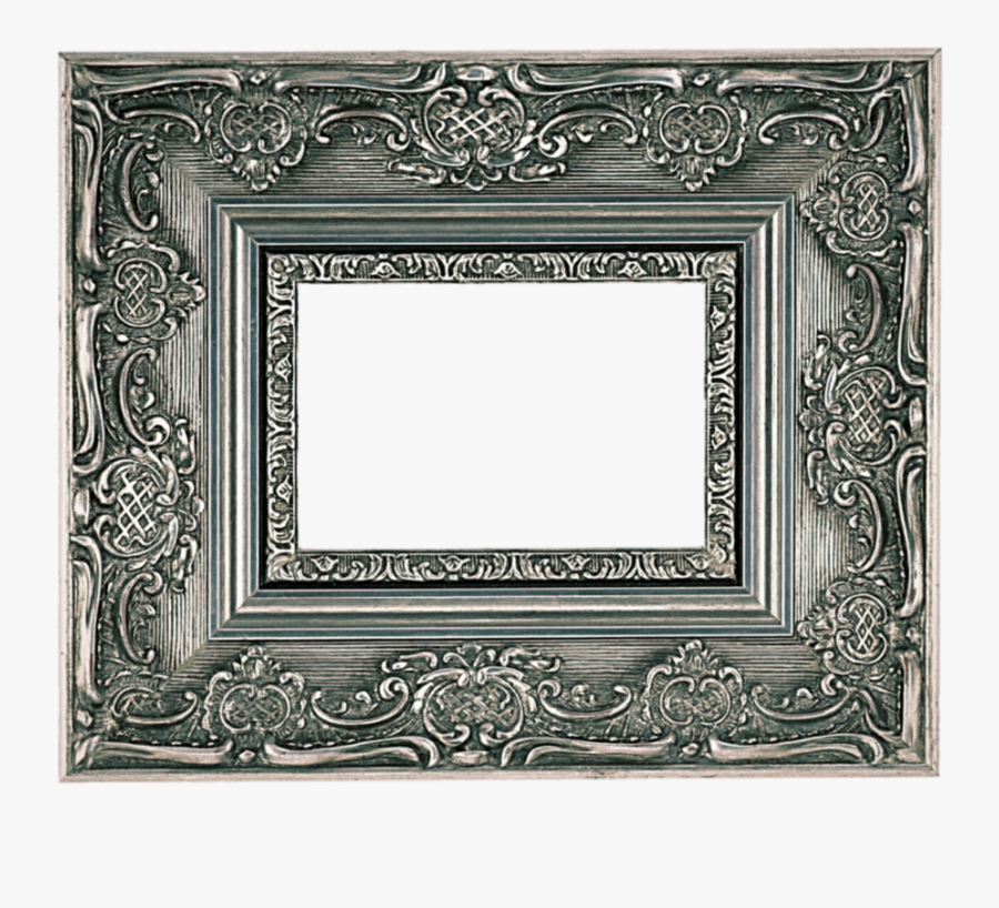 Download Fancy Silver Frame Transparent Png Clipart - Antique Silver Photo Frame, Transparent Clipart