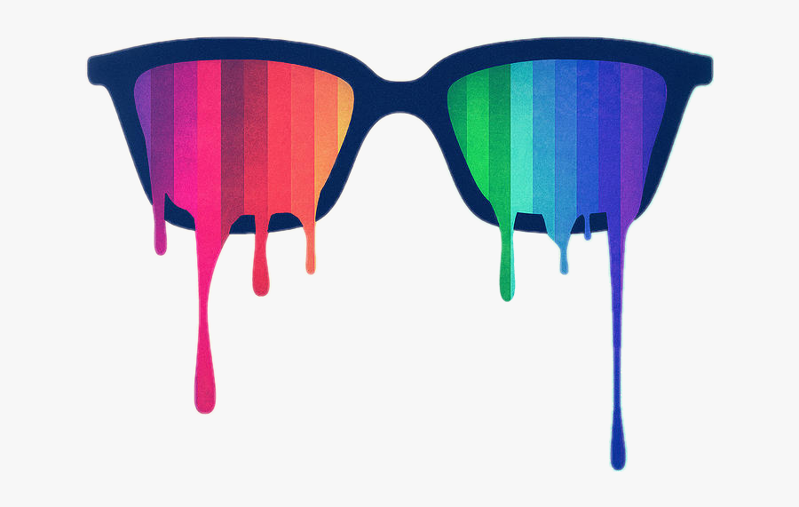 Transparent Thug Life Shades Png - Love Wins Rainbow - Spectrum Pride Hipster Nerd Glasses, Transparent Clipart