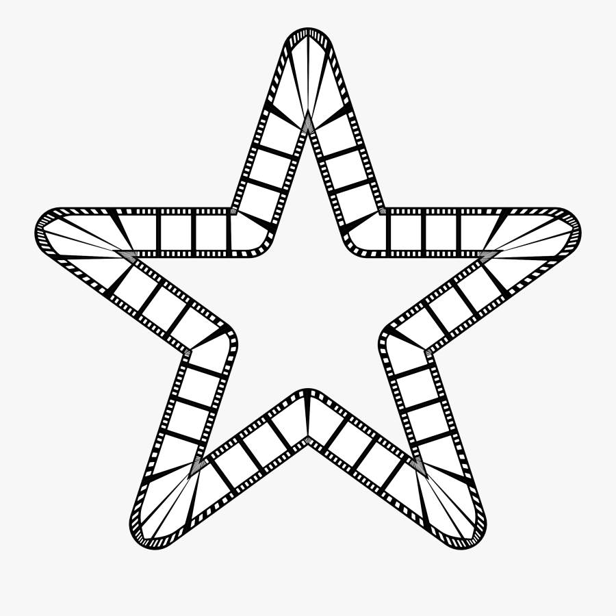 Film Strip Star 2 Clipart Download - Film Art Designs Png, Transparent Clipart