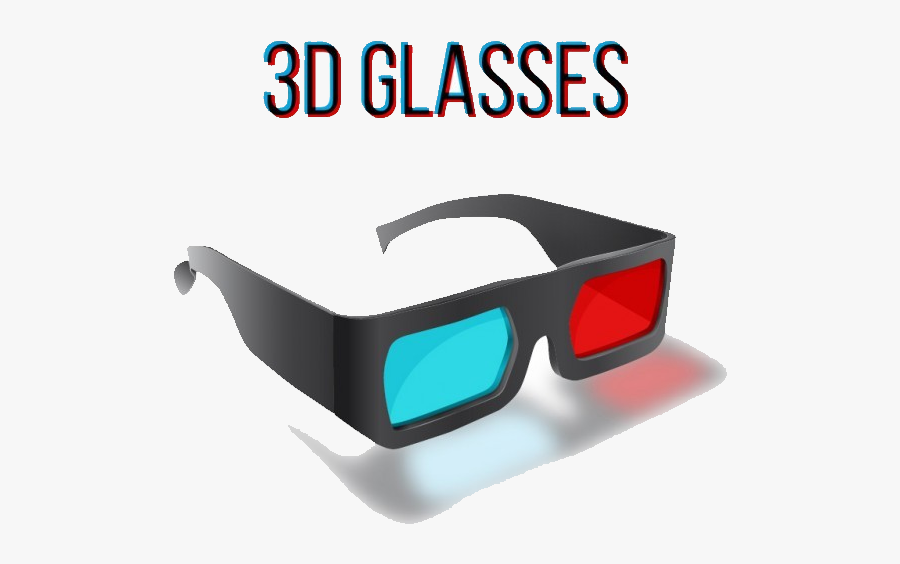 3d Glasses Film Stereoscopy Free Frame Clipart - Stereoscopy, Transparent Clipart