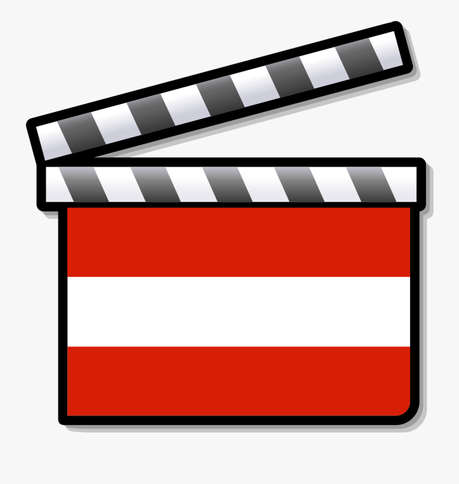 Austria Film Clapperboard - Music Video Icon, Transparent Clipart
