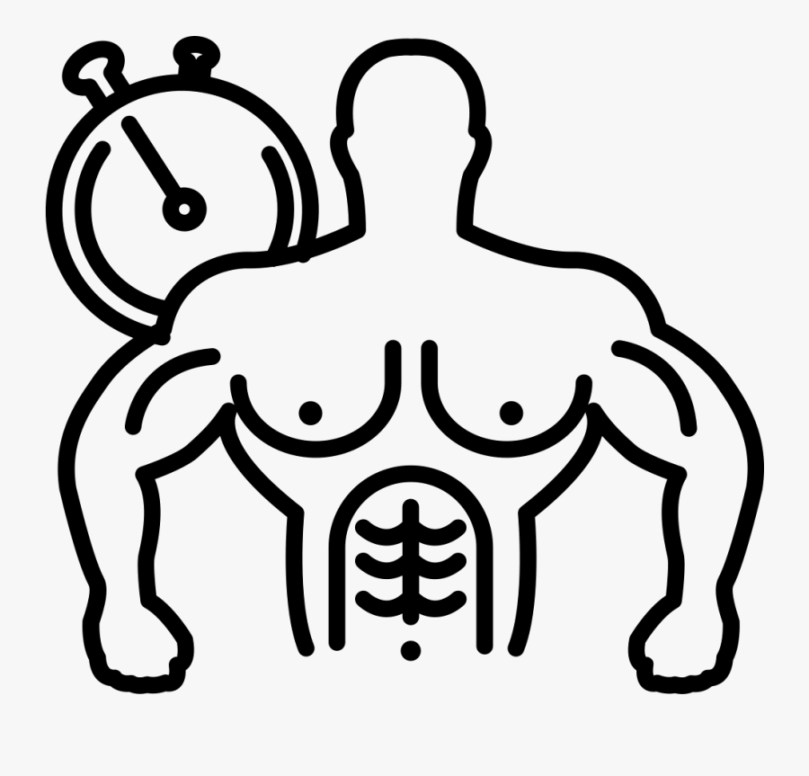 Png File Svg - Easy Muscular Man Drawing, Transparent Clipart