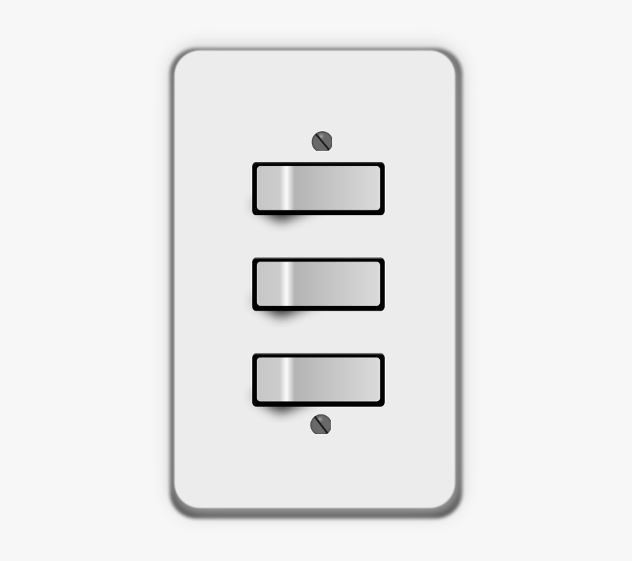 Light Switch 3 Switches - Light Switch Clipart, Transparent Clipart