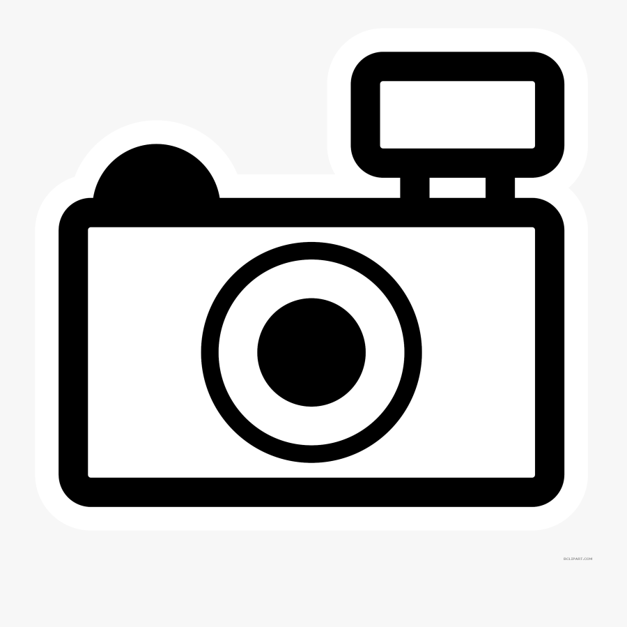 Camera Outline Clipart - Camera Clipart Black And White, Transparent Clipart