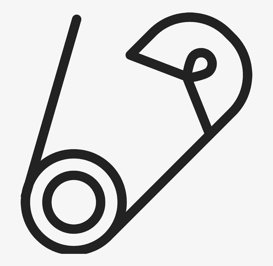 Safety Pin Icon Rubber Stamp - Sewing Pin Png Icon, Transparent Clipart