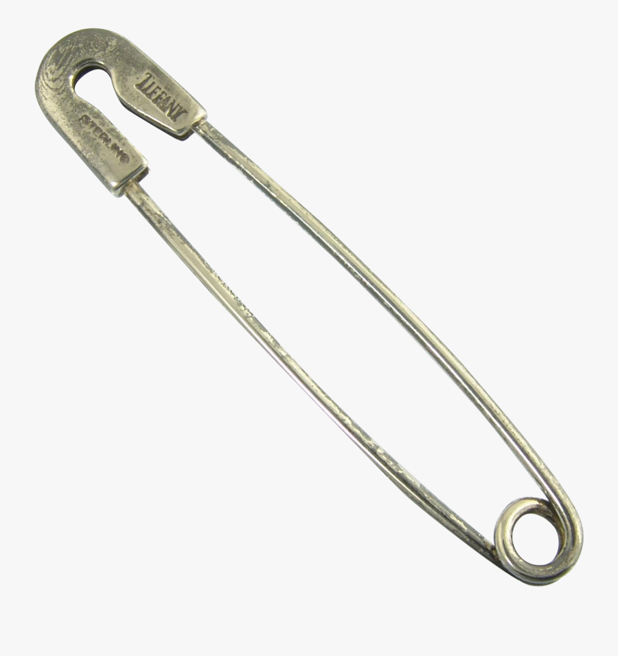 45766 - Large Sterling Silver Safety Pin, Transparent Clipart