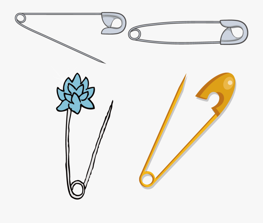 Safety Pin Paper, Transparent Clipart