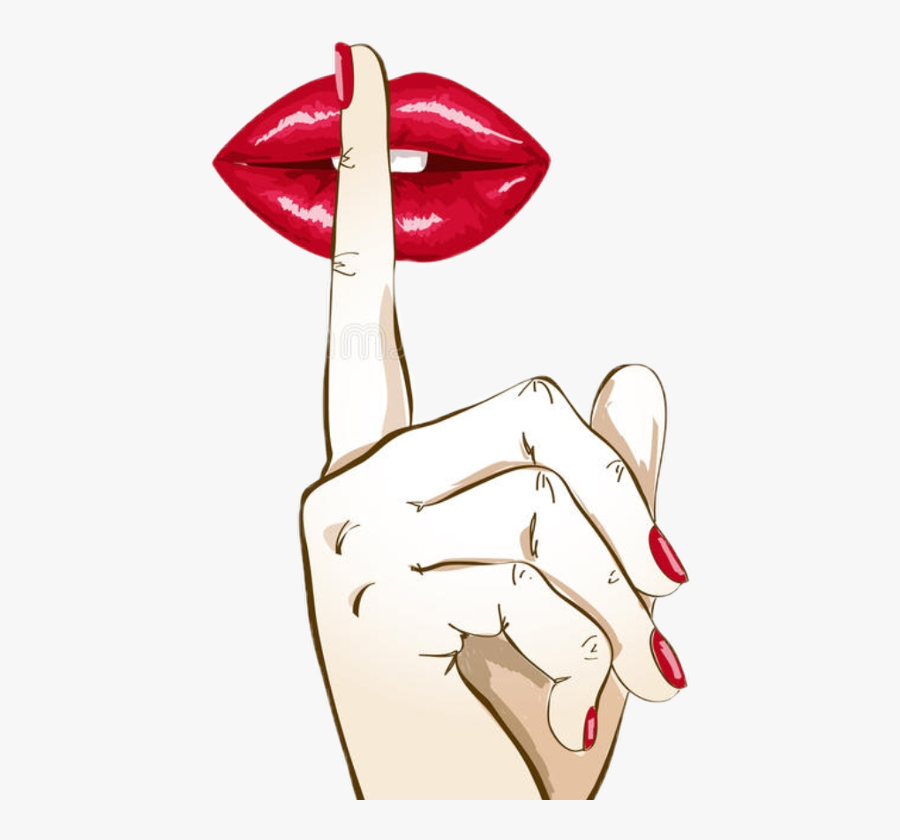 Freetoedit Shh Secret Lips Finger On Lips Drawing , Free Transparent Clipart ClipartKey