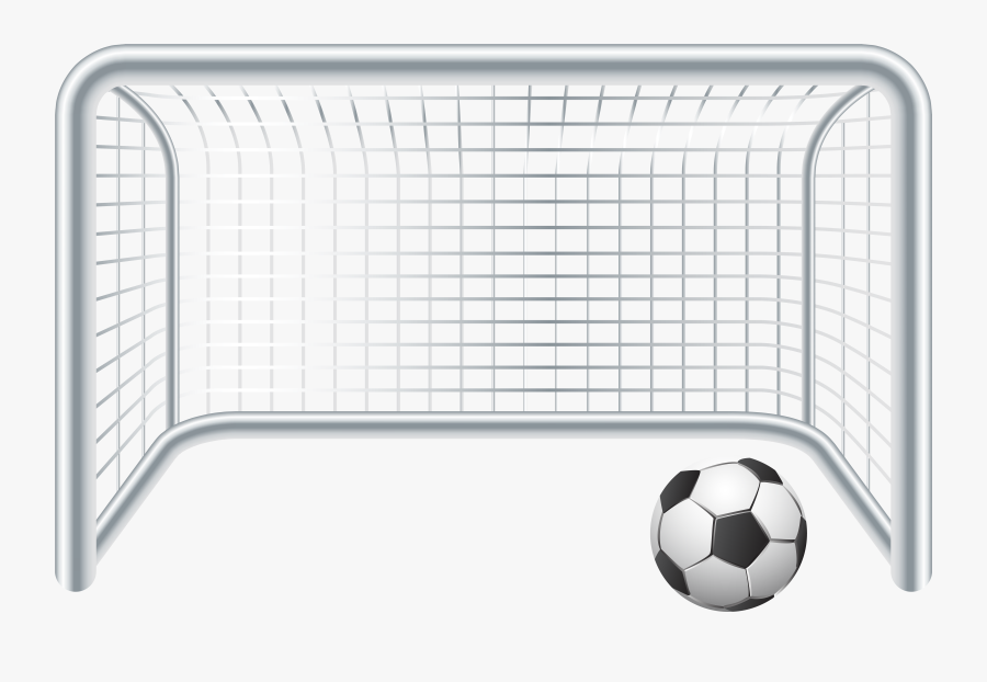 Soccer Ball And Gate - Soccer Goal Clipart Png, Transparent Clipart