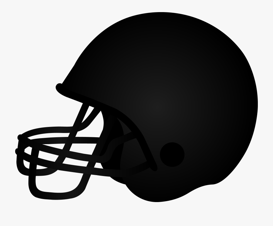 Transparent Football Lineman Clipart - Black Football Helmet Shape, Transparent Clipart