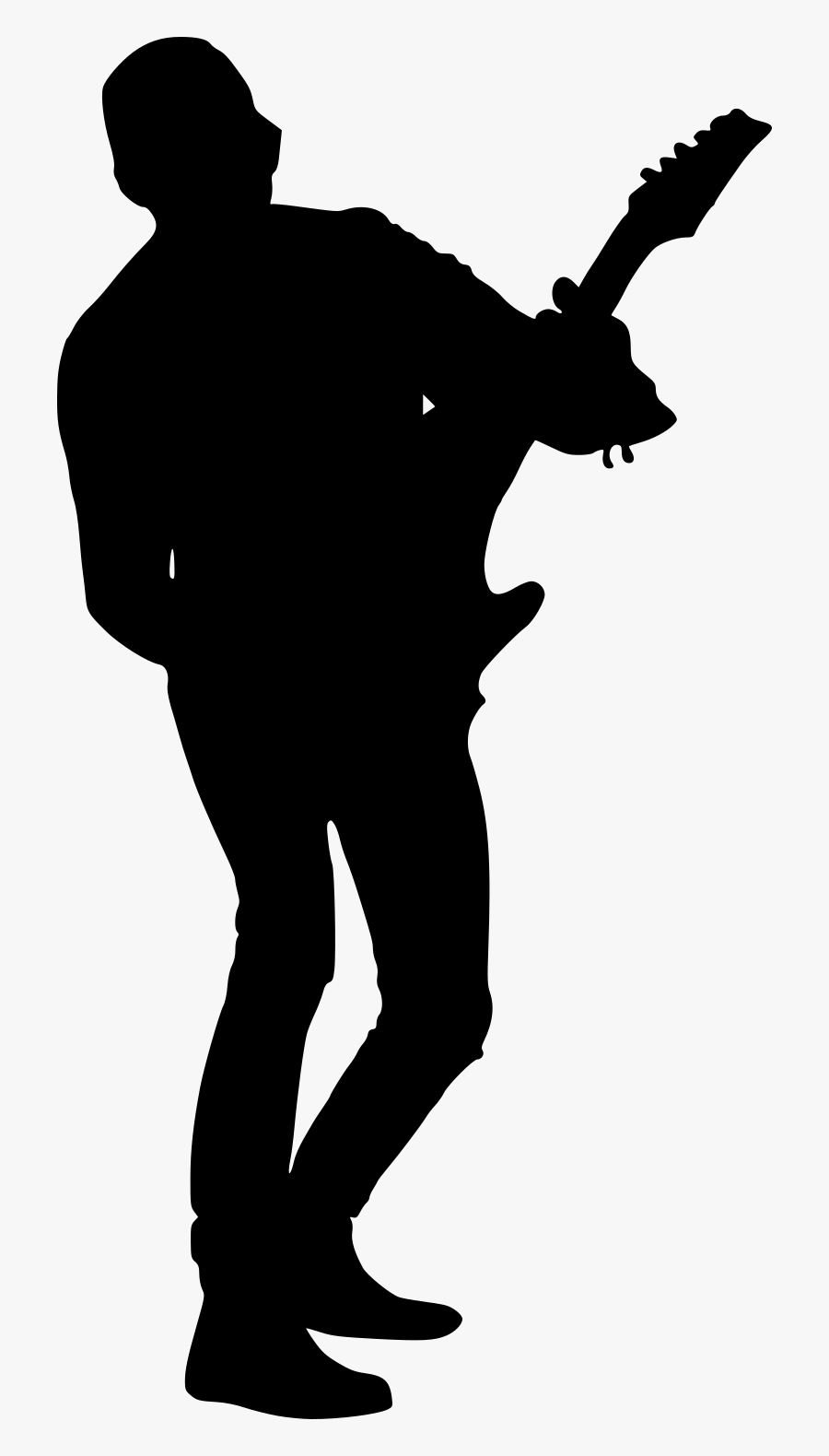 Transparent Lineman Clipart - Guitar Player Silhouette Clipart, Transparent Clipart