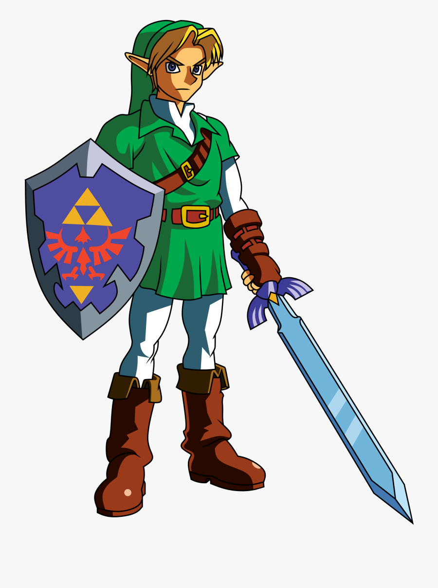Link Ocarina Of Time Blue, Transparent Clipart