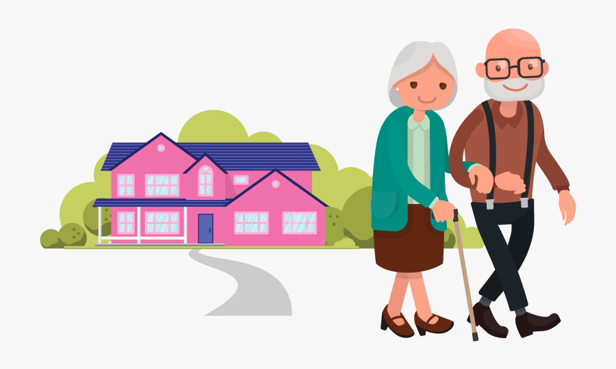 House For Elderly Picture Cartoon, Transparent Clipart