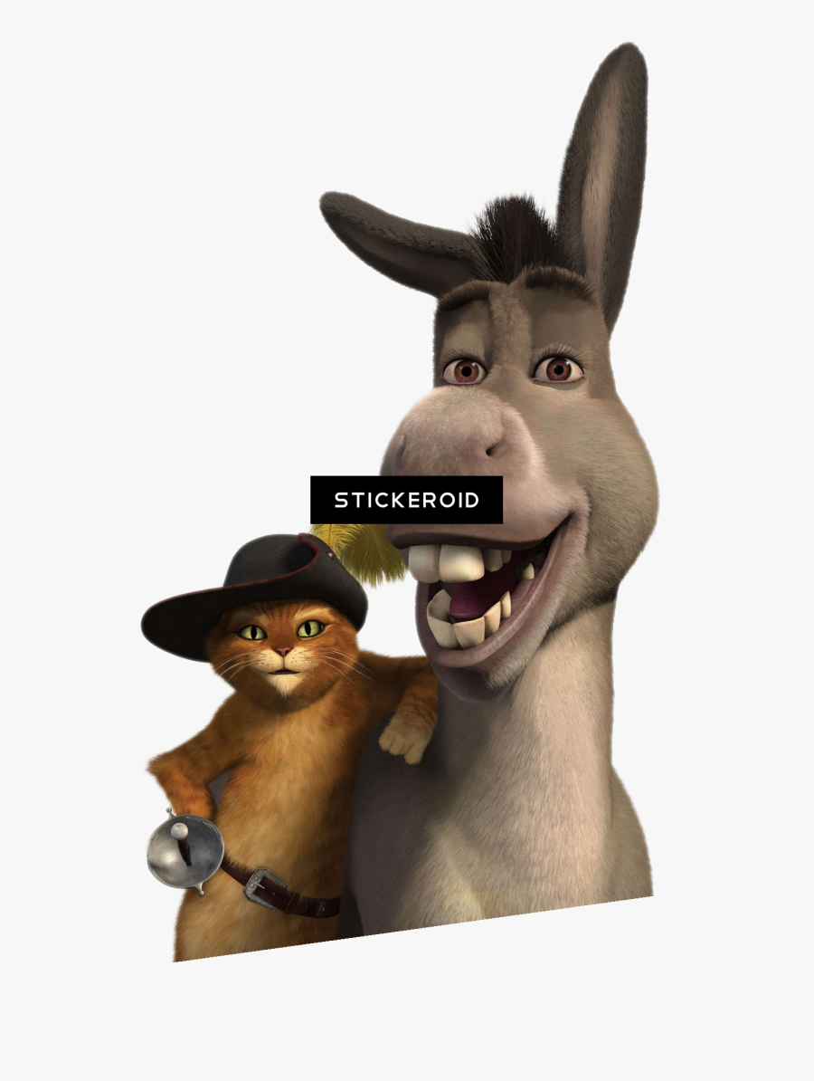 Transparent Donkey Head Clipart - Shrek Puss In Boots And Donkey, Transparent Clipart