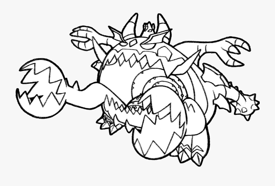 Pokémon Sun And Moon Pokémon Ultra Sun And Ultra Moon - Pokemon Guzzlord Coloring Pages, Transparent Clipart