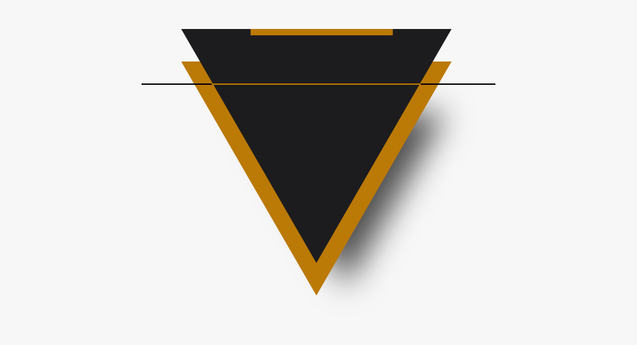#gold #black #triangle #triangles #triangleart #geometric - Triangle, Transparent Clipart