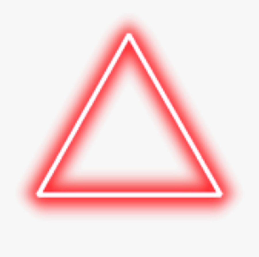 Transparent Red Triangle Clipart - Red Neon Triangle Png, Transparent Clipart