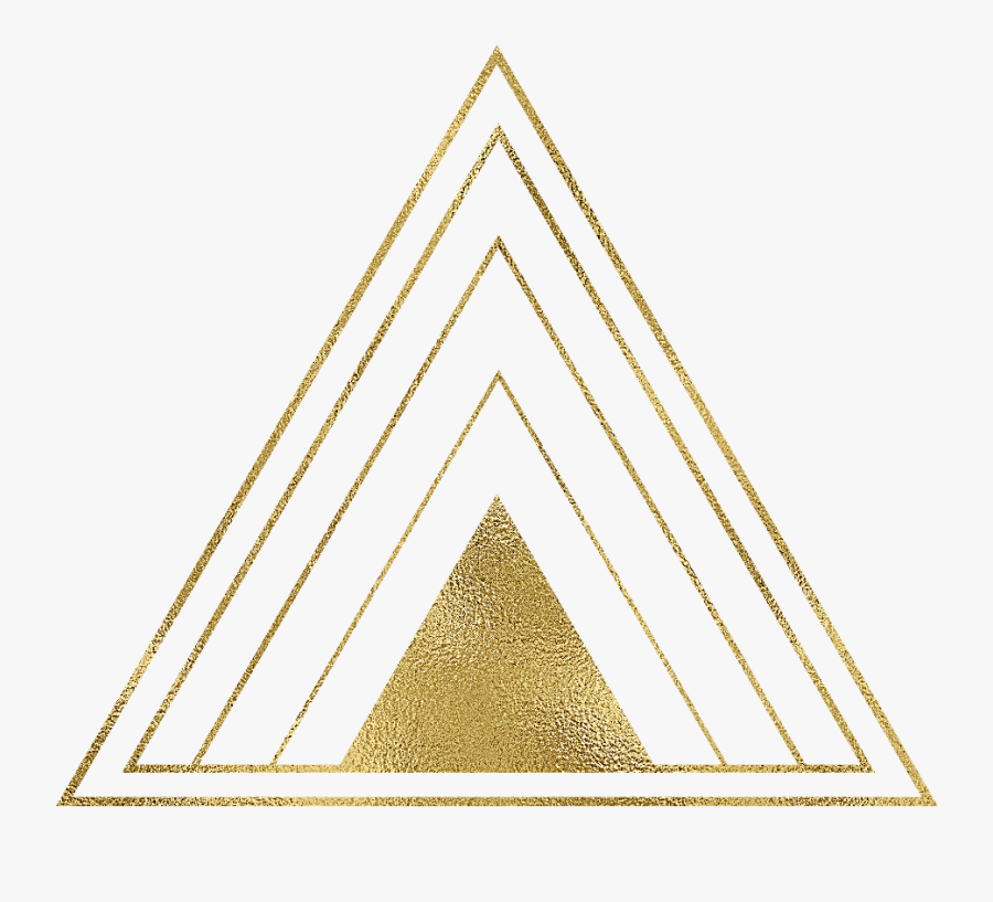 #gold #golden #triangle #triangles #triangleart #geometric - Gold Triangle Geometric Png, Transparent Clipart