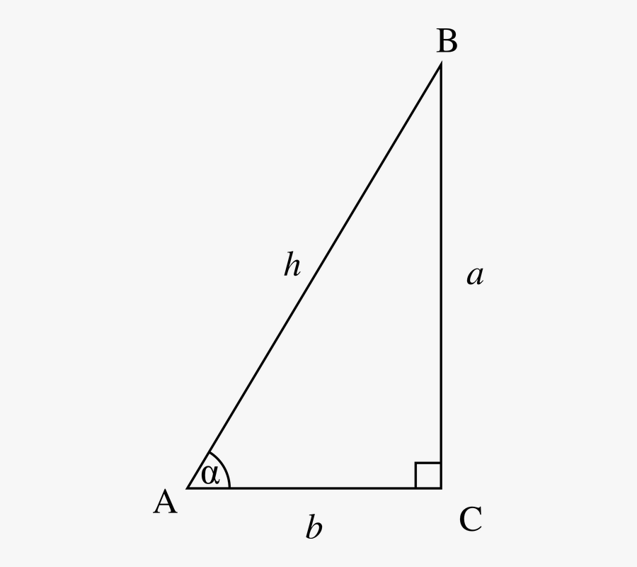 Right, Angle, Triangle, Trigonometry, Pythagoras - Right Triangle Clipart Transparent Background, Transparent Clipart