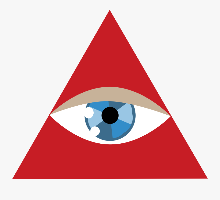 Eye In Triangle Clip Arts - Red Triangle Eye Logo, Transparent Clipart