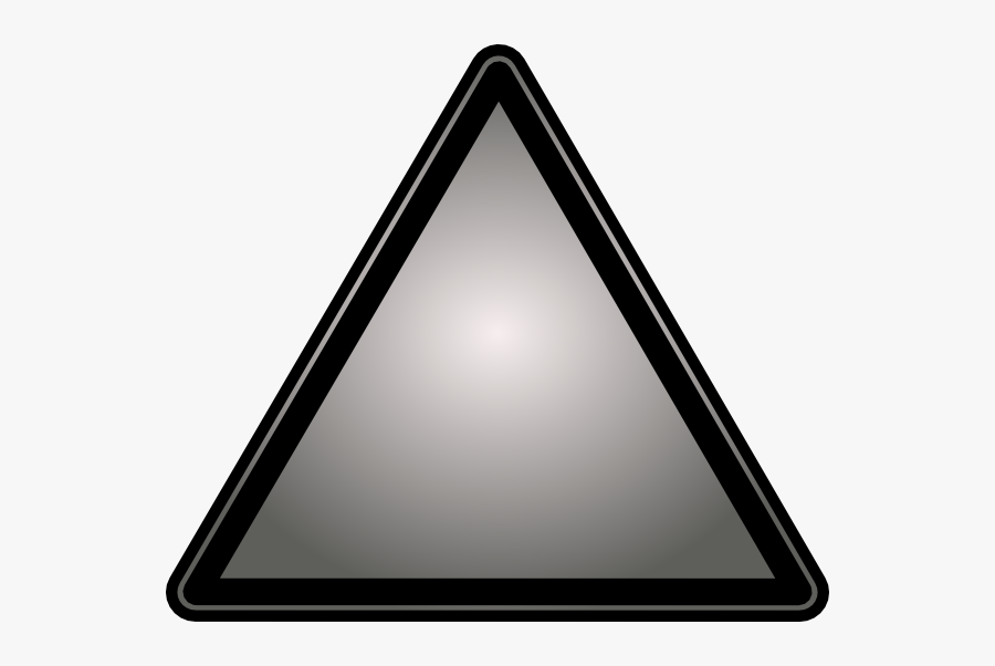 Gray Gradient Triangle, Transparent Clipart