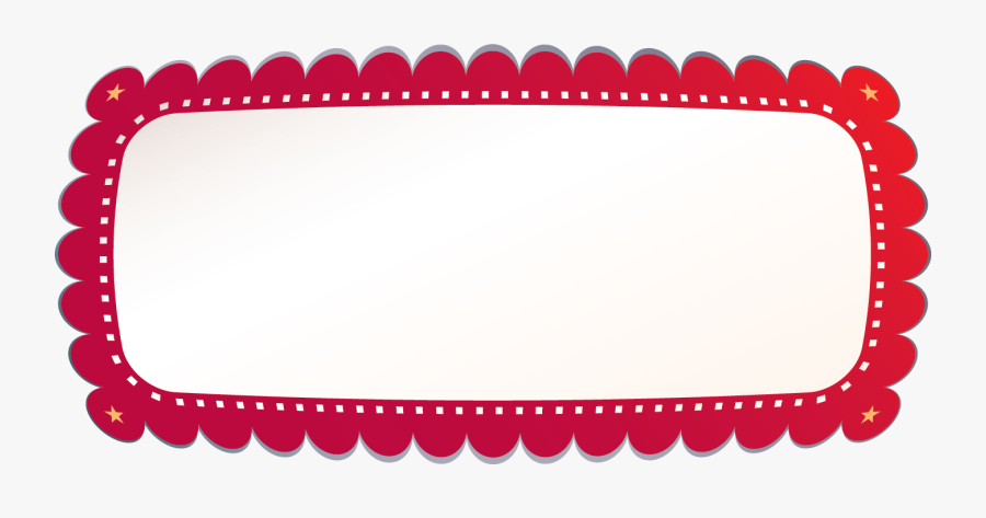 Dark Pink Flower With - Tray Border, Transparent Clipart