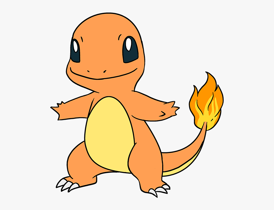 How To Draw Charmander - Pokemon Cartoon Character Drawing , Free Transparent Clipart - ClipartKey