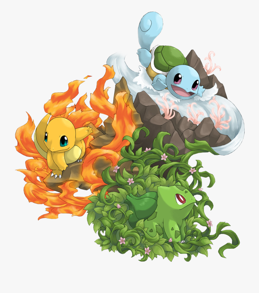 Transparent Charmander Clipart - Salameche Carapuce Bulbizar Pikachu, Transparent Clipart
