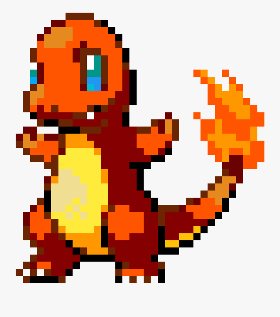 Charmander Pikachu Gif Pokémon Pixel Art - Pixel Art Pokemon Charmander, Transparent Clipart