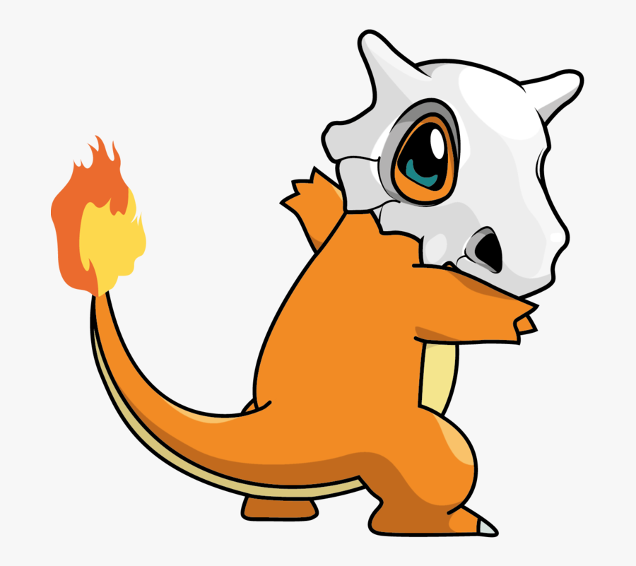 Charmander Cubone By Bunny Vomit - Charmander Cubone, Transparent Clipart