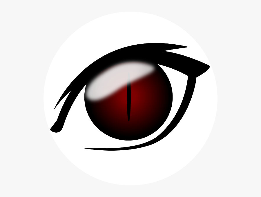Red Anime Eyes Transparent Background, Transparent Clipart