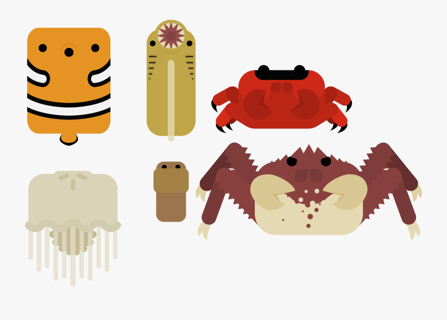 Animal Reskins Fish Crab Jellyfish Kingcrab Worm Ⓒ - Deeeep Io King Crab, Transparent Clipart